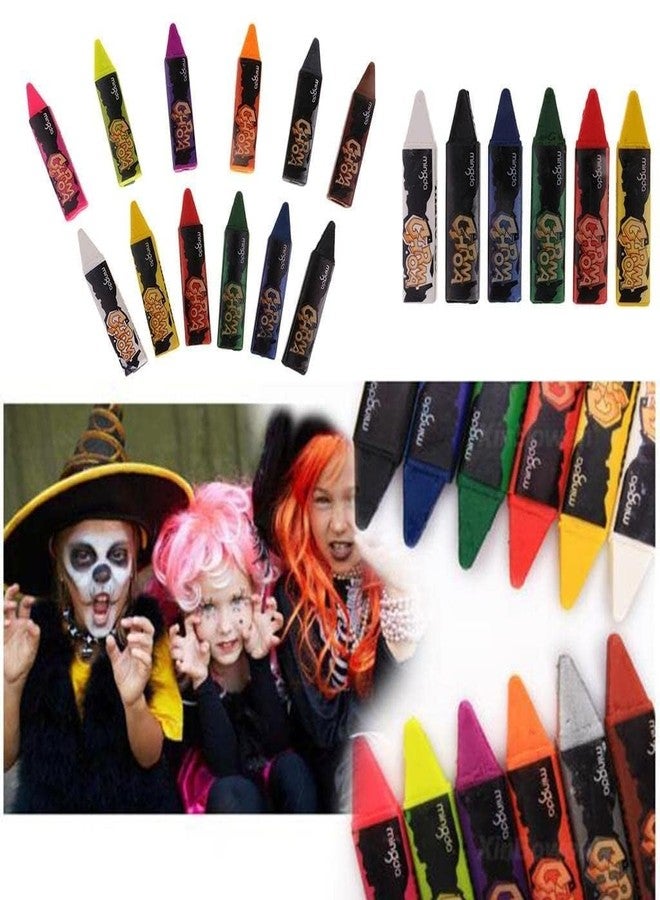 KRAFTMASTERS®6pc Body Paint Crayons Body Painting Face Paint Kit Crayons Makeup Kit Face Painting Kit For Kids/Adults Non Toxic Face And Body Paint For Makeup Washable Face Paint - Image 5